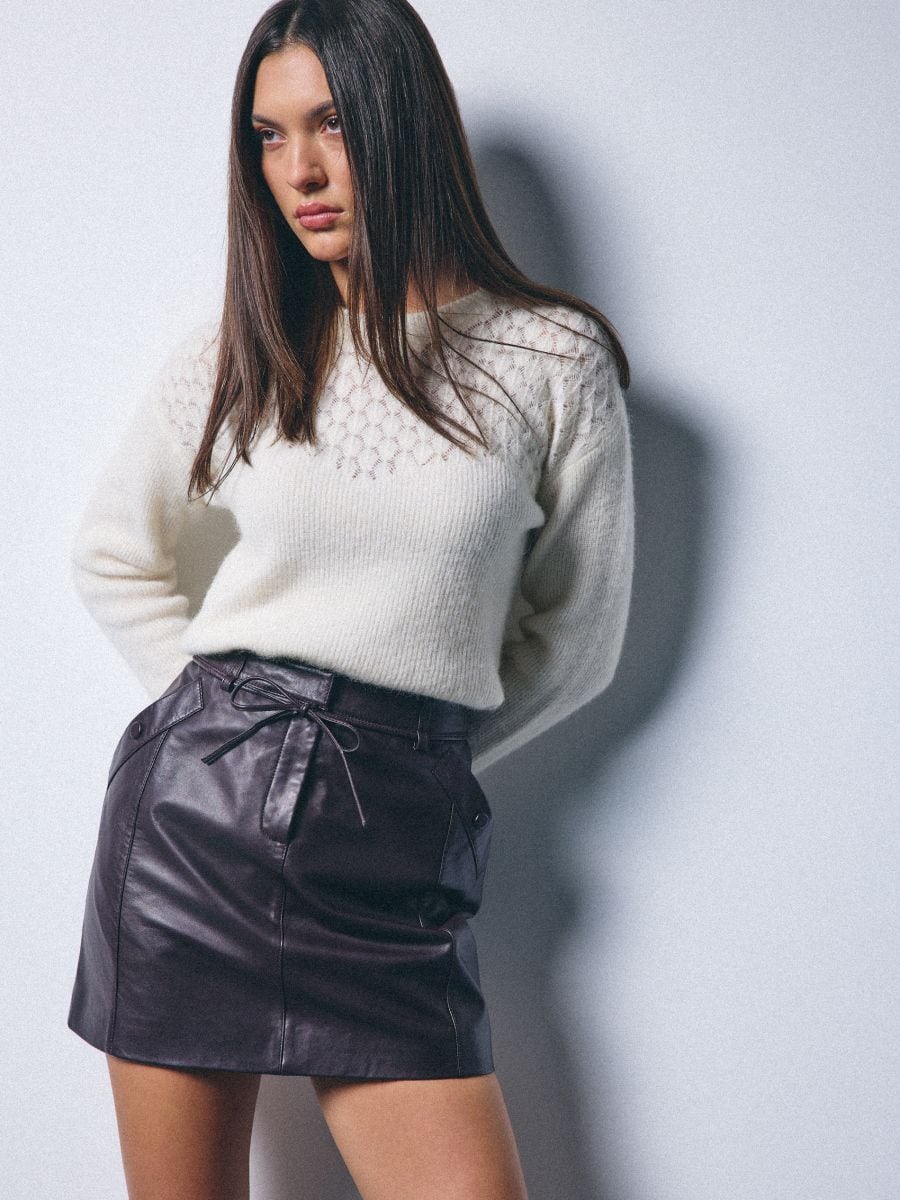 Sweter z wełną alpaki