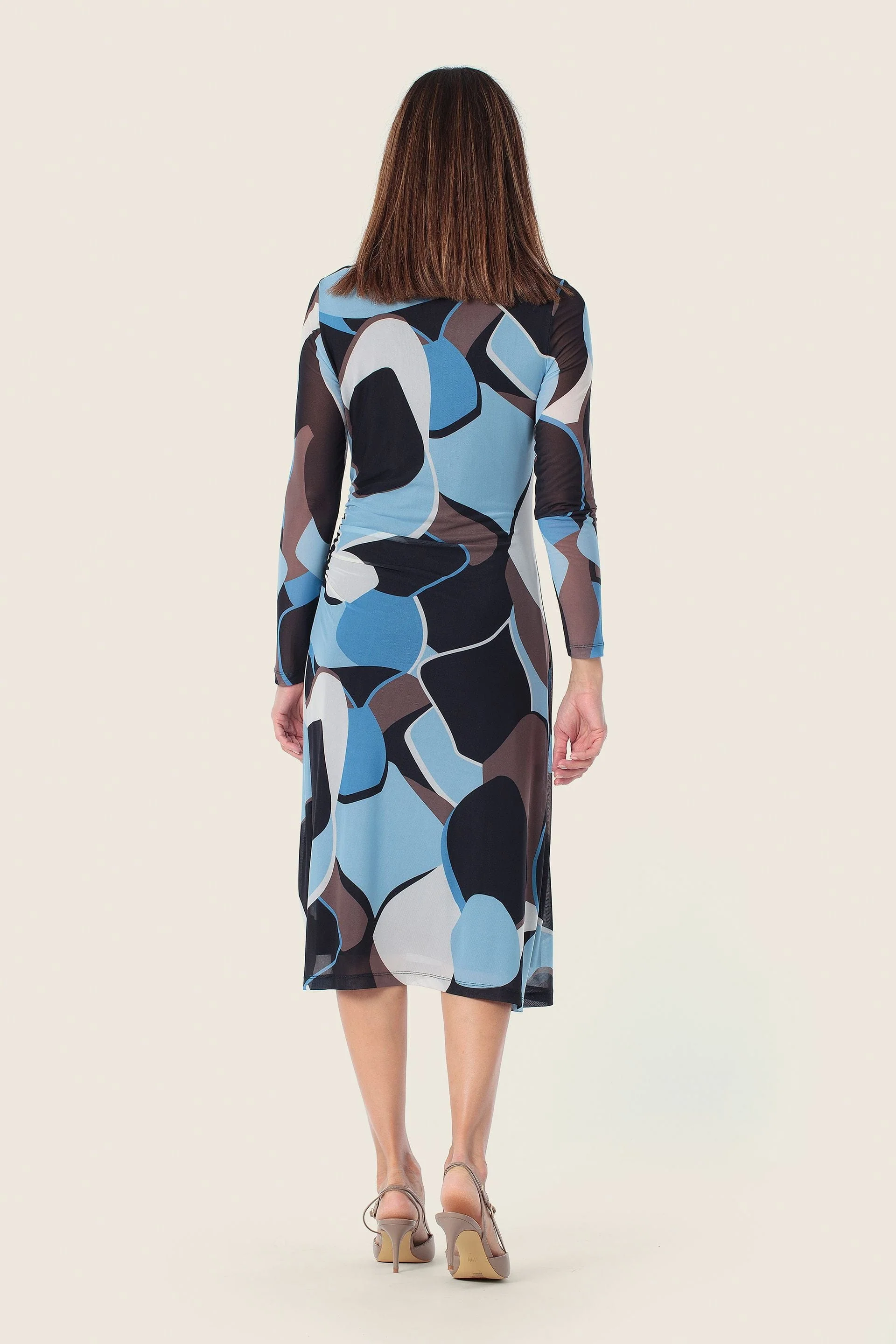 Kleid mit abstraktem Print