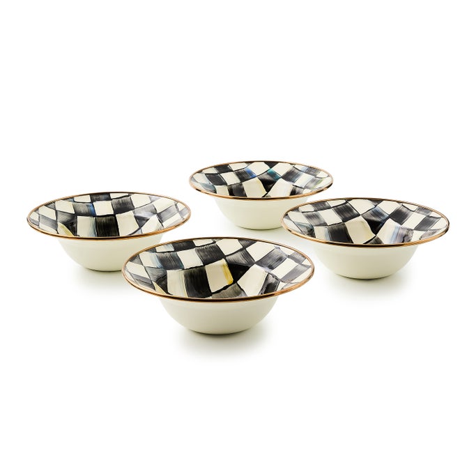 Courtly Check Breakfast Bowls, Set of 4