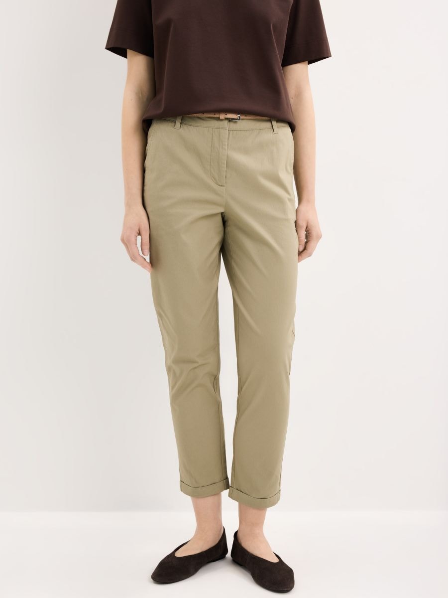 Spodnie chino slim z paskiem