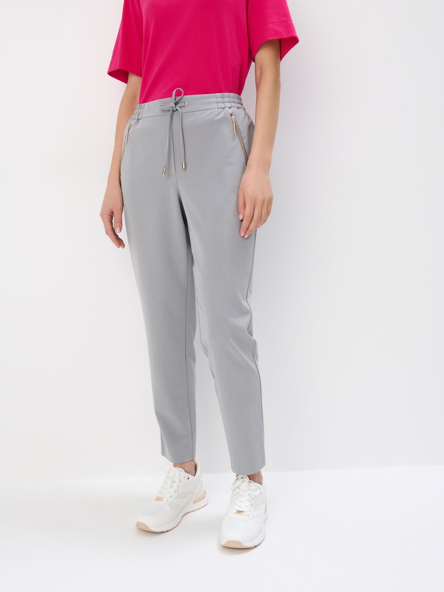 Szare spodnie joggery