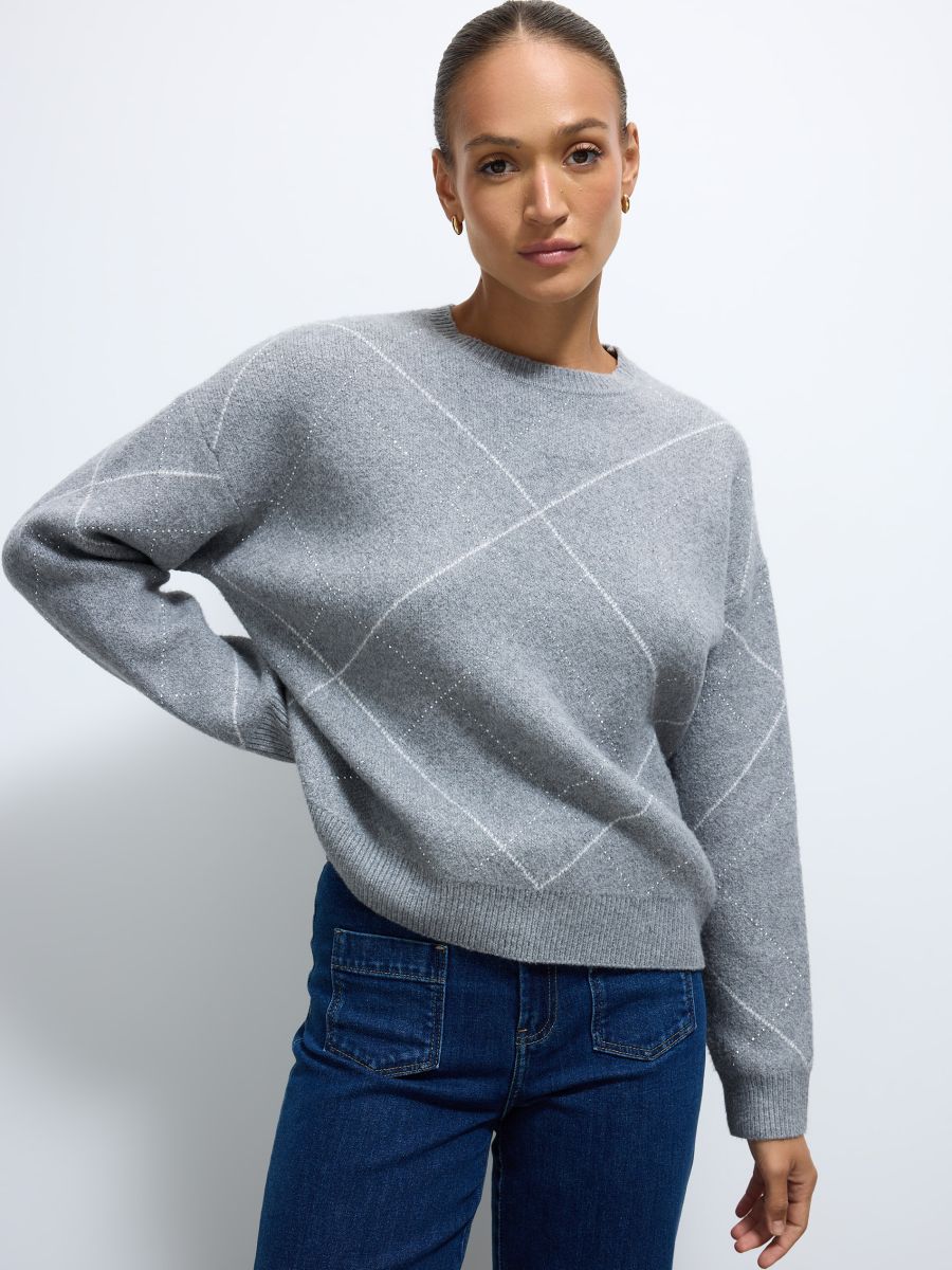 Sweter z geometrycznym wzorem