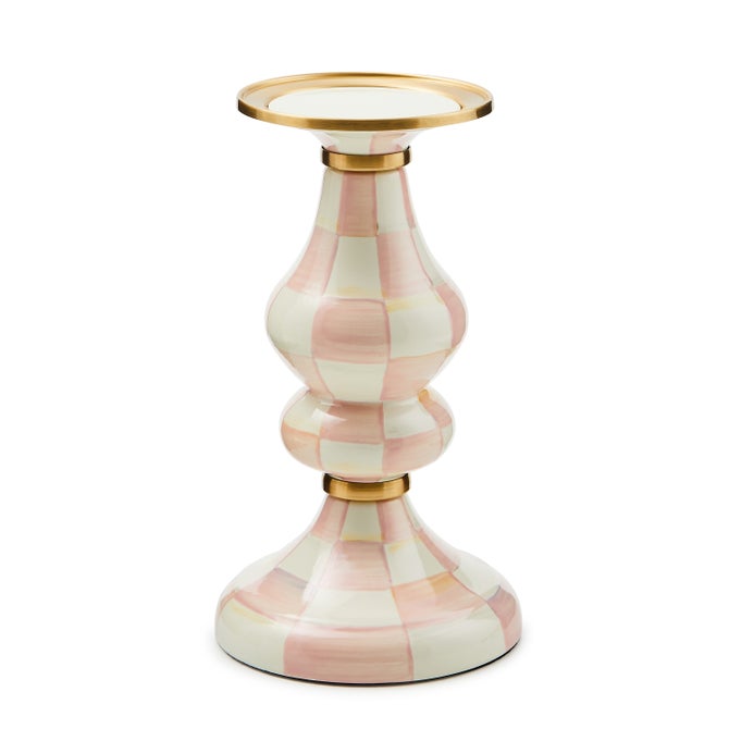 Rosy Check Medium Pillar Candlestick