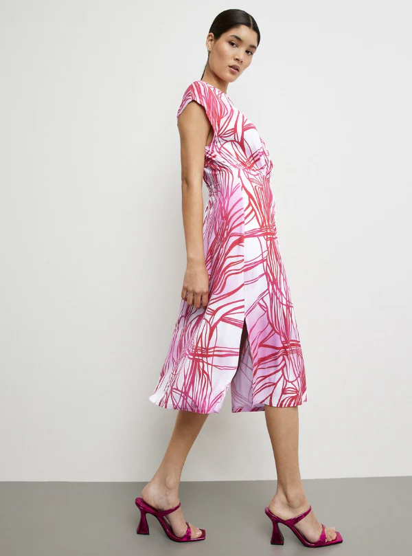 TAIFUNShirt Dress with Long SideRed/Pink