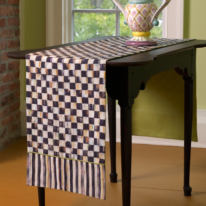 Courtly Check & Stripe Table Runner