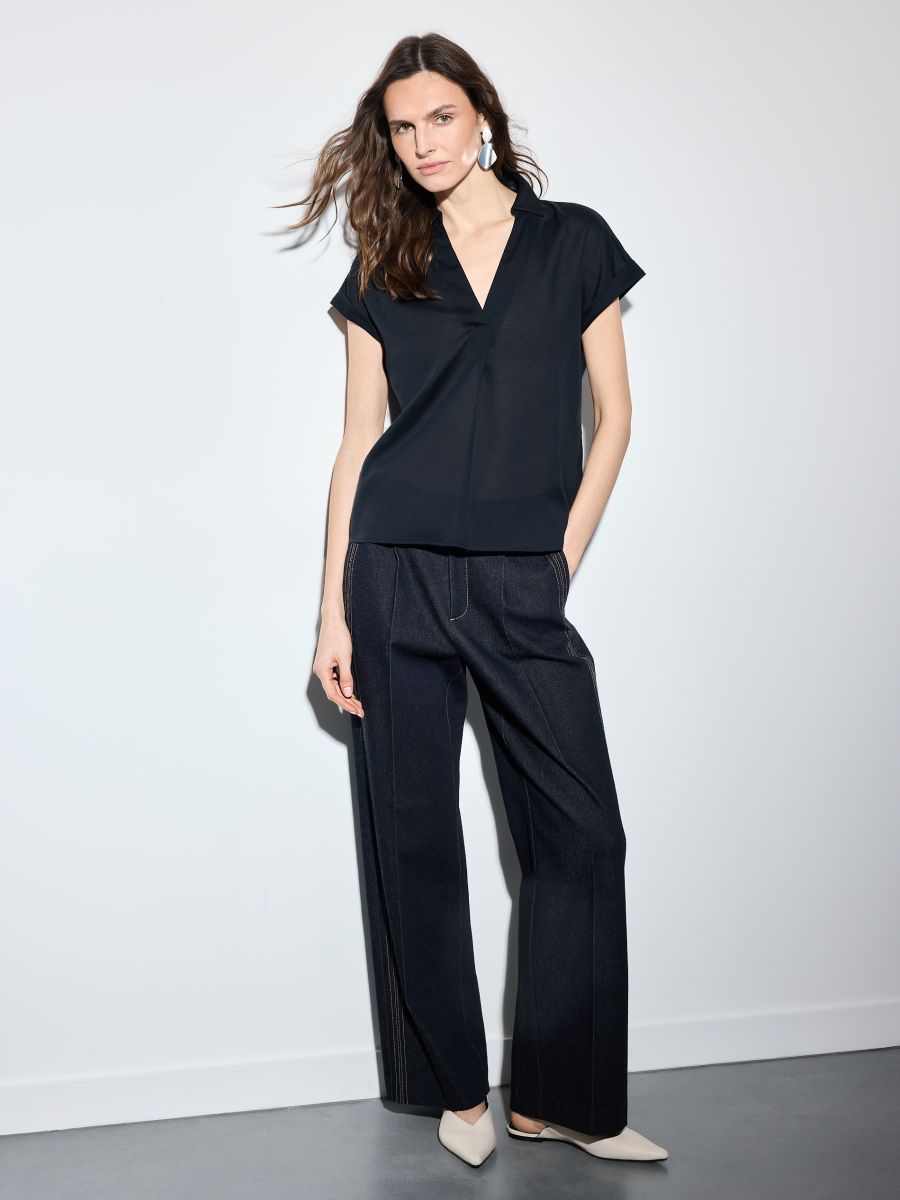 Czarna bluzka z lyocellem