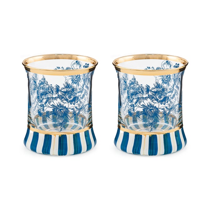 Royal English Garden Tumbler Glass, Set of 2