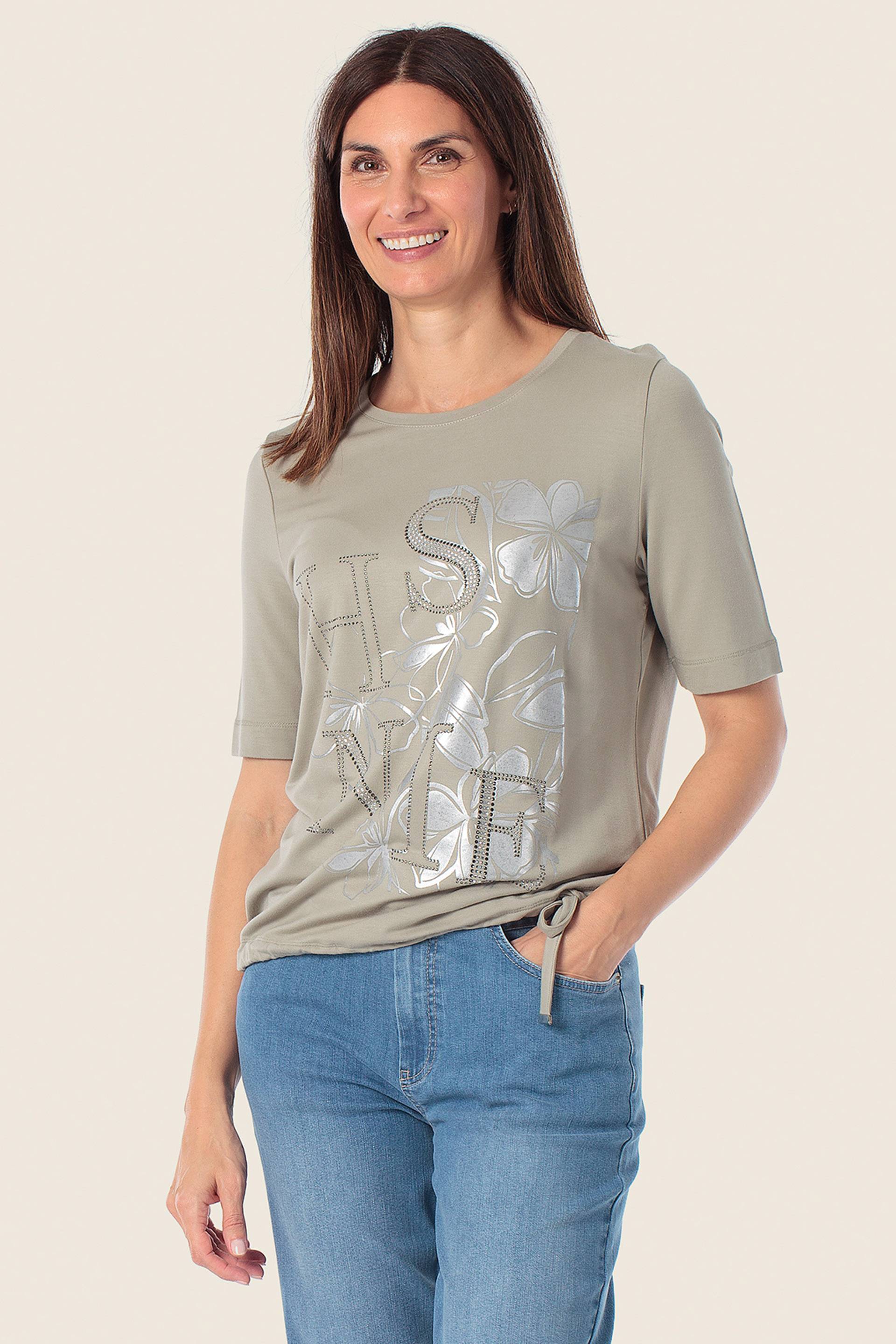 T-Shirt mit verstellbarem Kordelzug