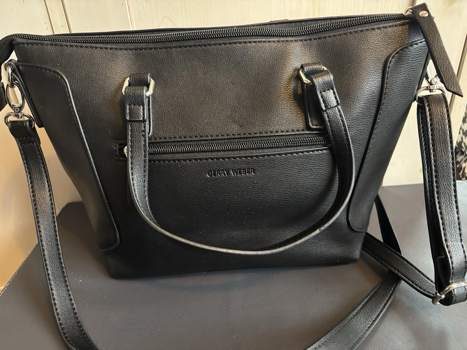 Germany black leather Handbag
