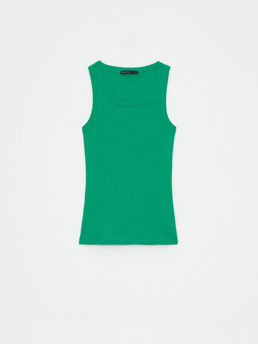 Biały dopasowany top