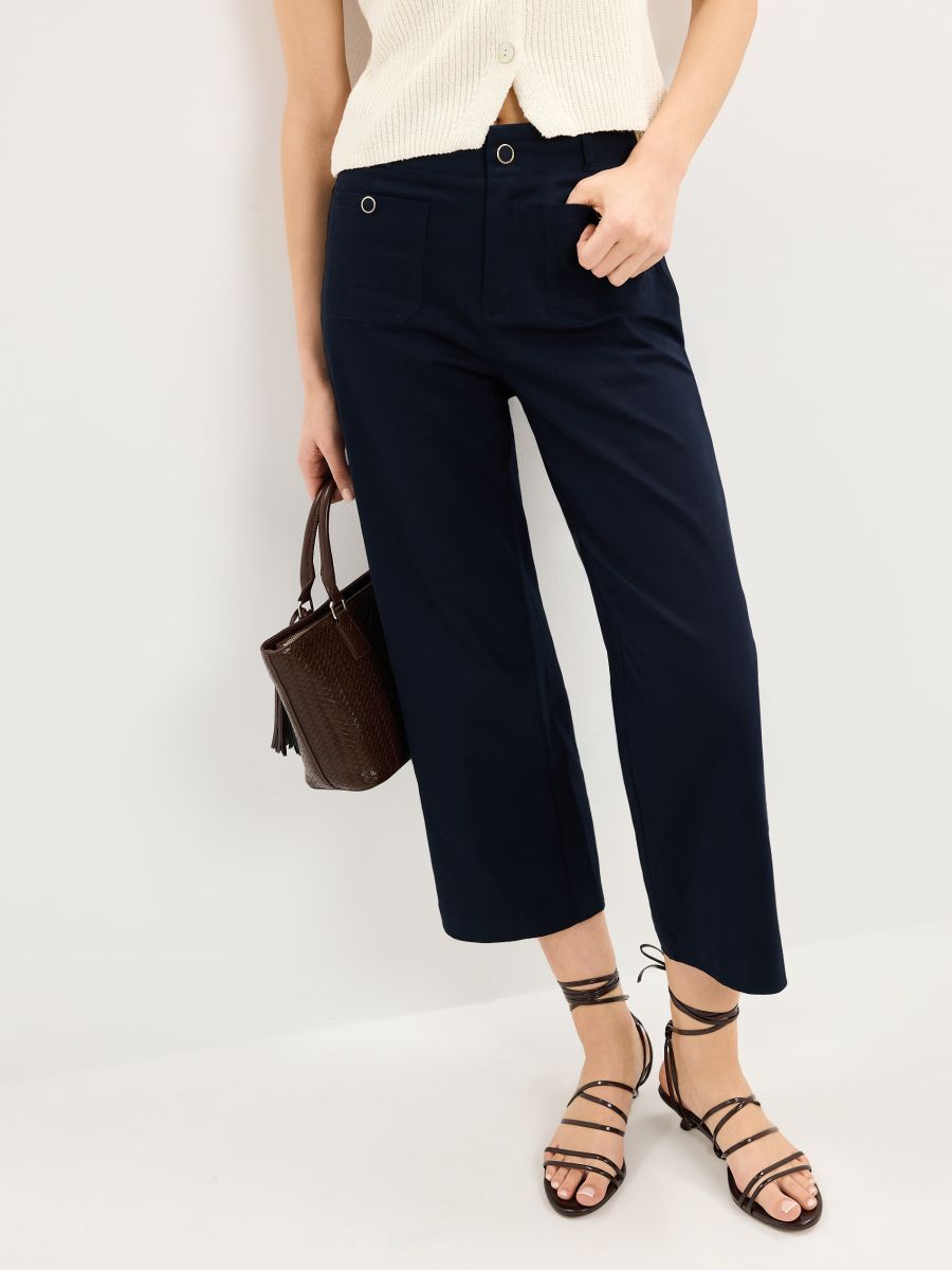 Granatowe spodnie 7/8