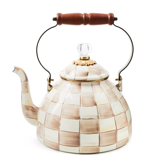 Emerald Check 2 Quart Tea Kettle