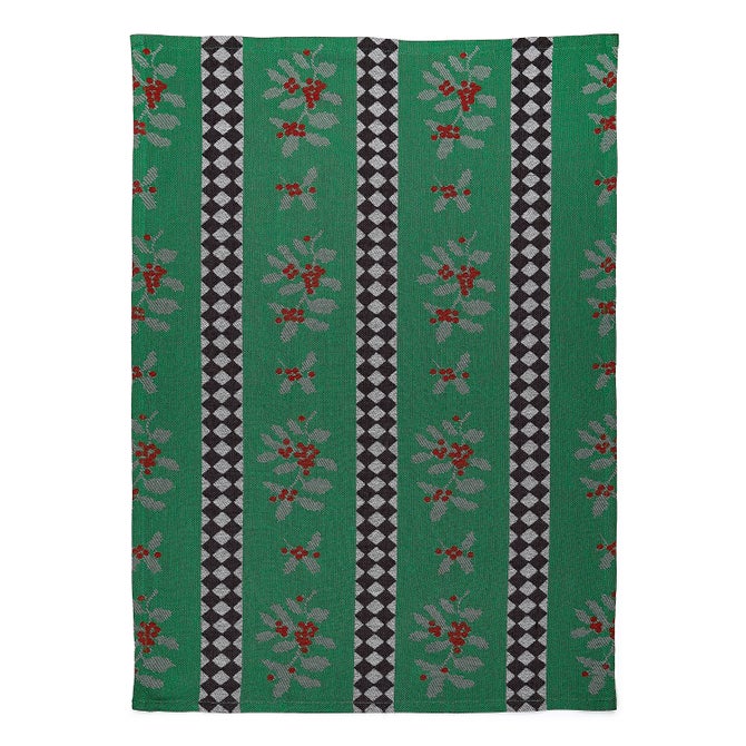 Holly & Holiday Tree Jacquard Dish Towels, Set of 2