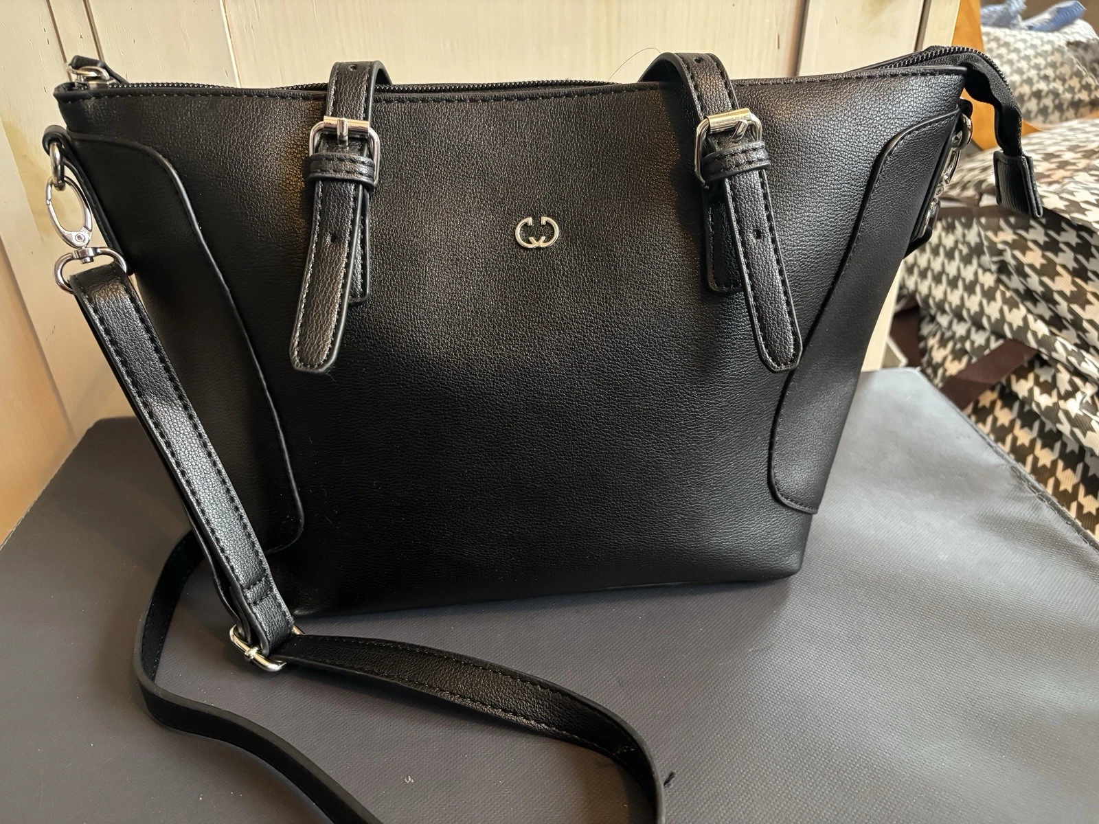 Germany black leather Handbag