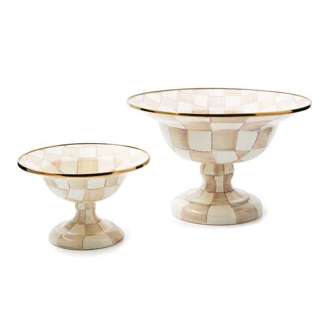 Mocha Check Small Compote