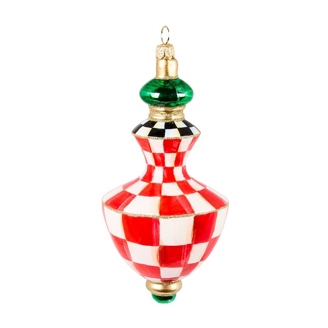 Check It Out Hourglass Drop Glass Ornament