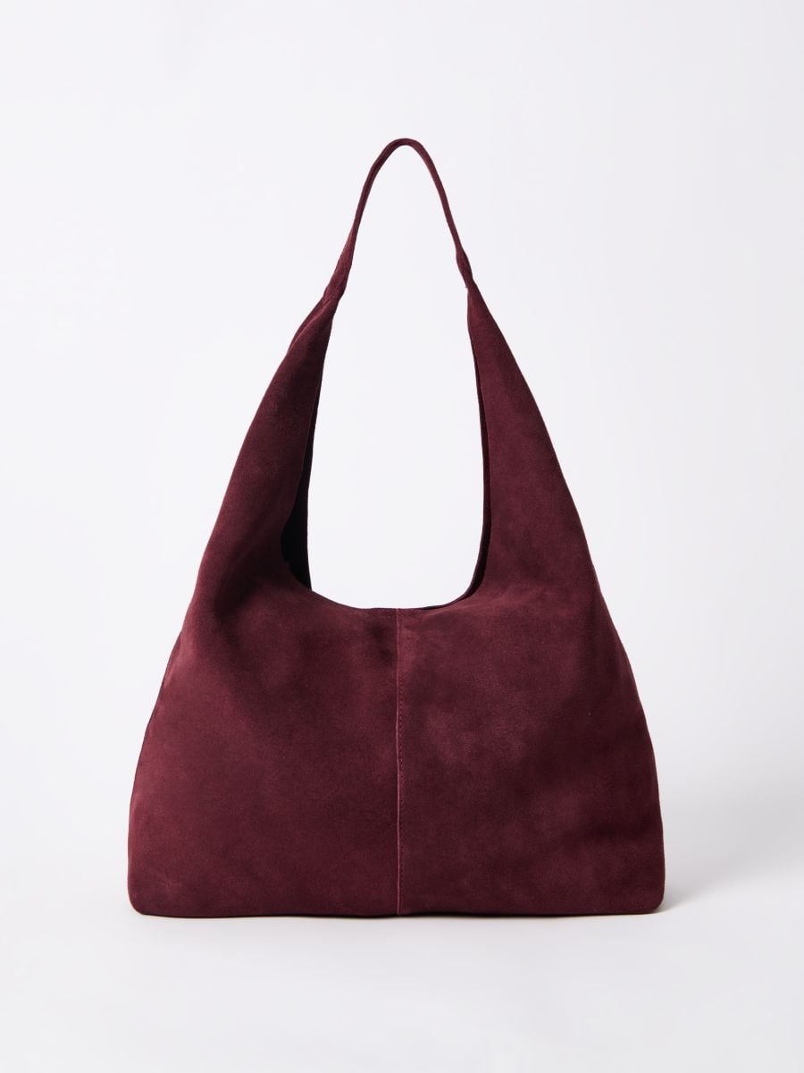 Skórzana ciemnobrązowa torebka