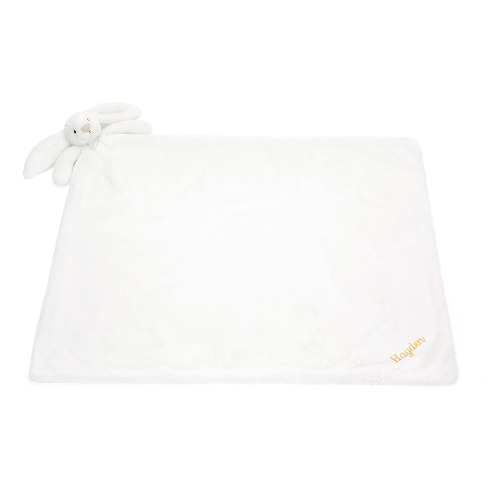 Personalised Bashful Luxe Bunny Luna Blankie