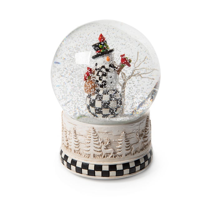 Farmhouse Snowman Snow Globe