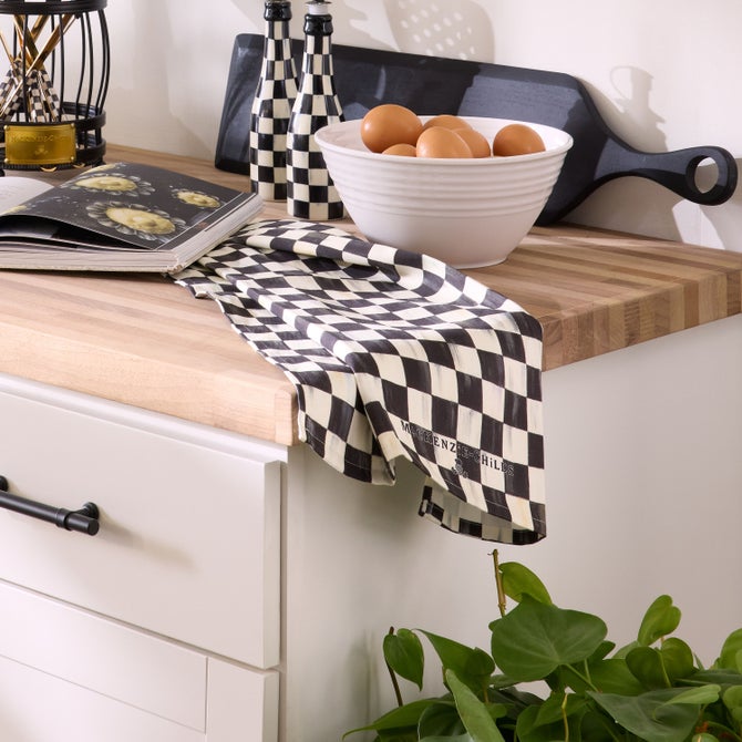 Check Printed Dish Towel
