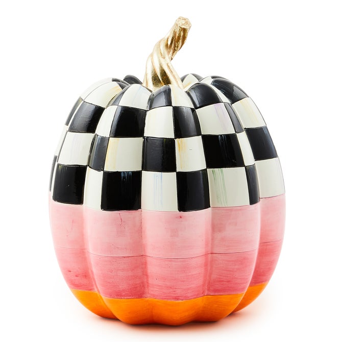 Cotton Candy Medium Check Pumpkin