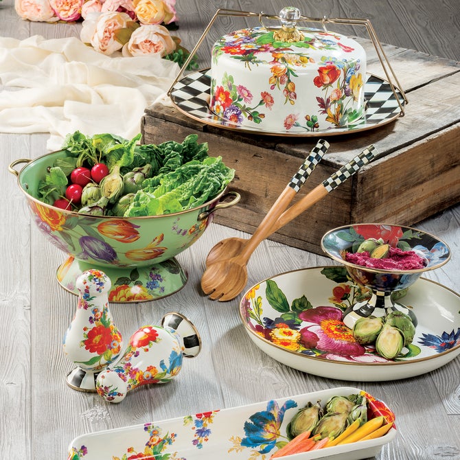 White Flower Market Cake Carrier