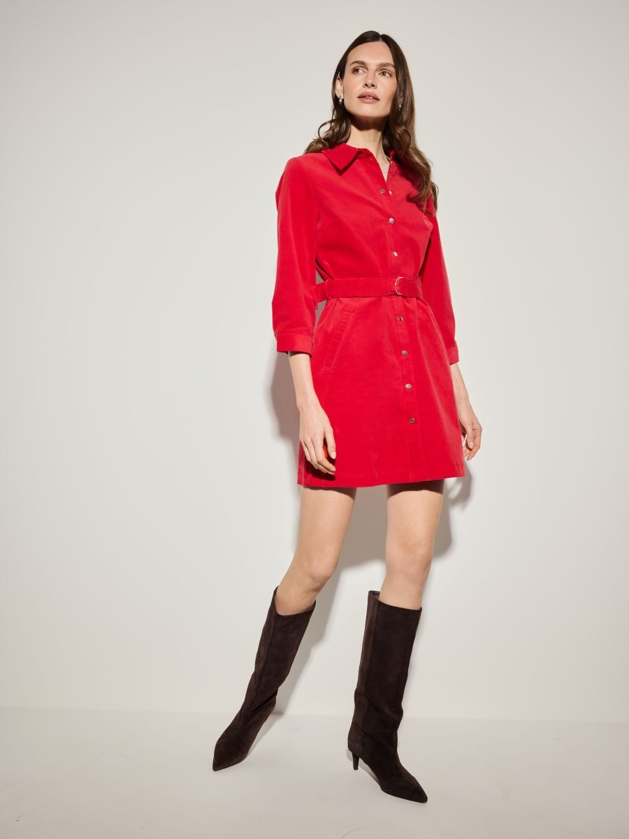 Sztruksowa sukienka mini