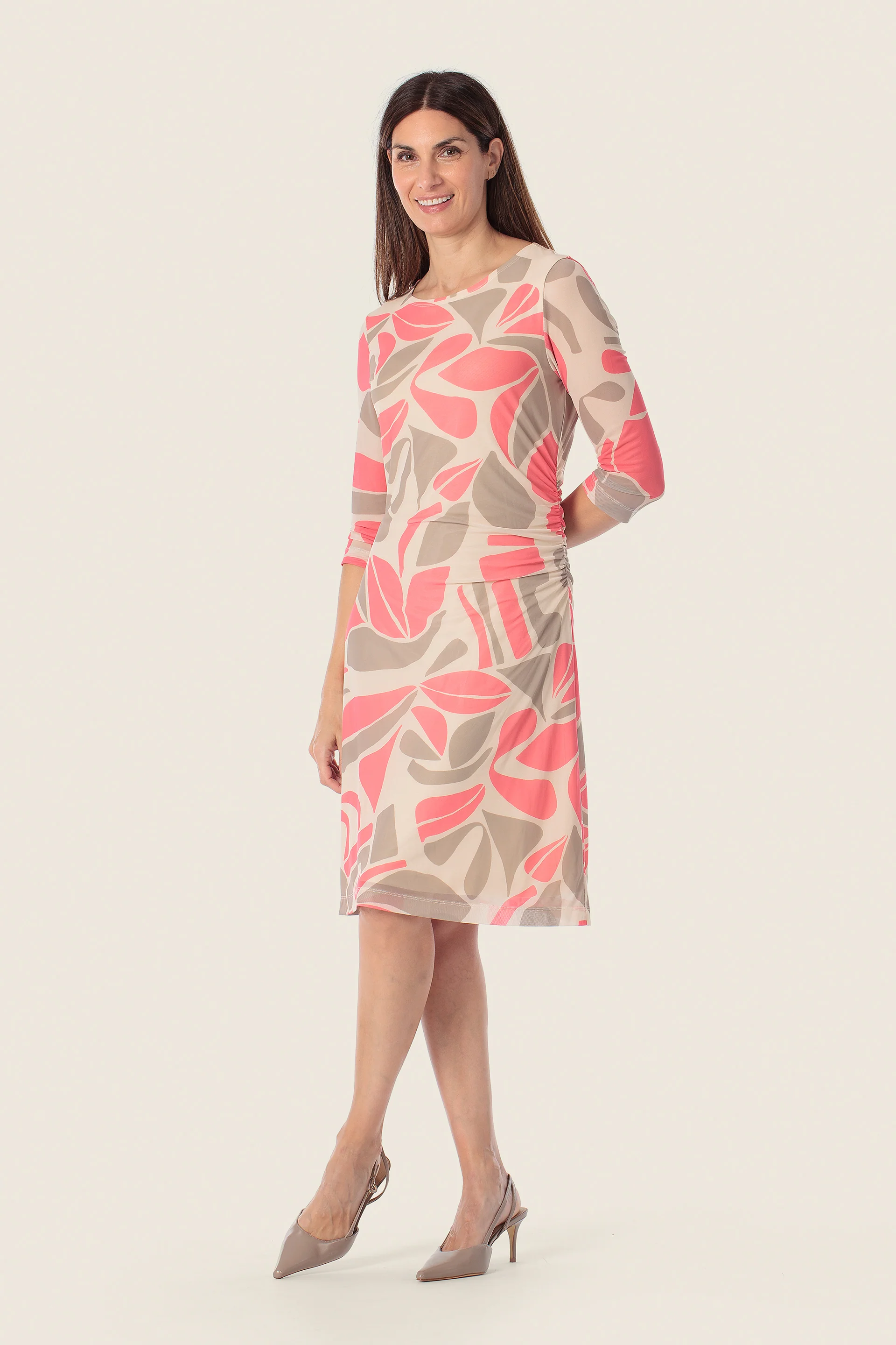 Bedrucktes Jerseykleid mit weichem Fall