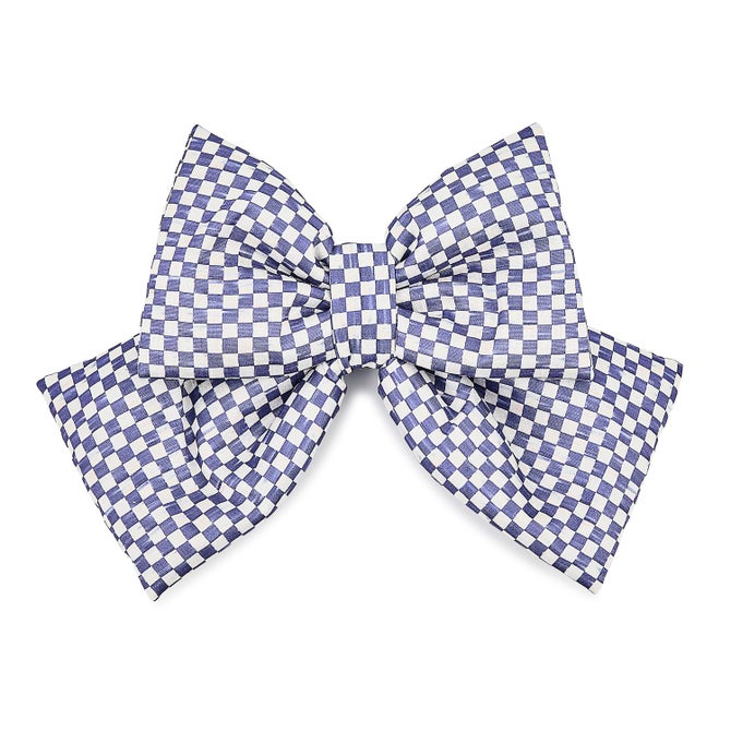 Violet Check Small Bow