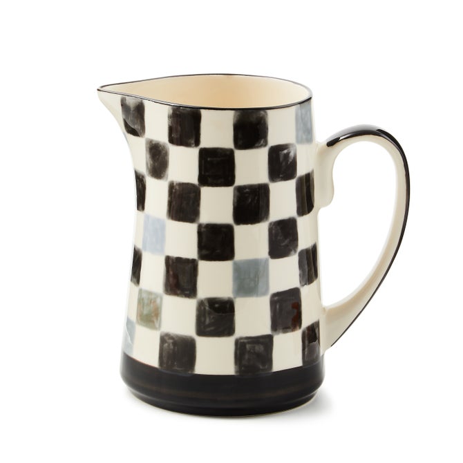 Black Check Pitcher