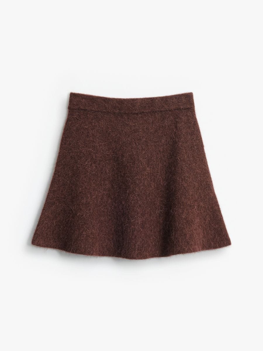 Spódnica mini z wełną alpaki