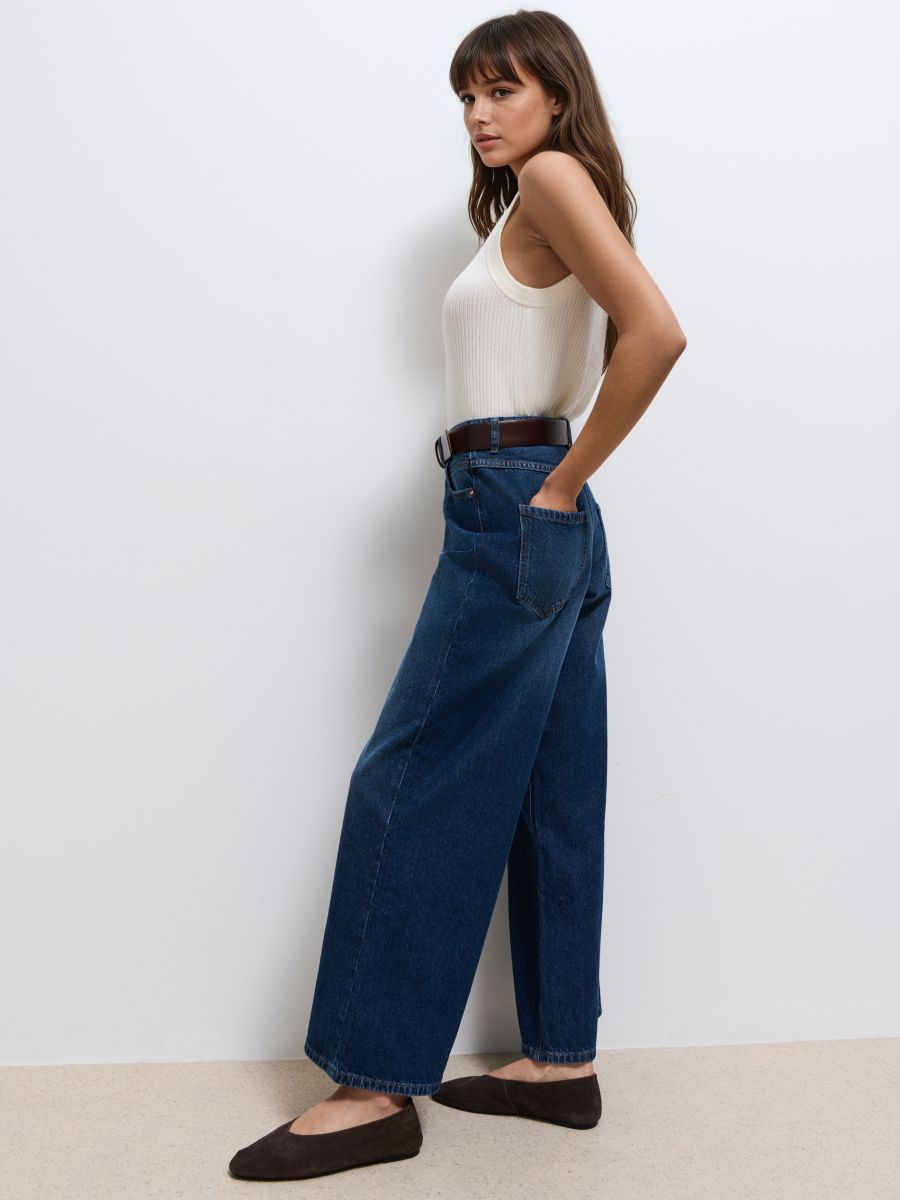 Jeansy wide leg petite