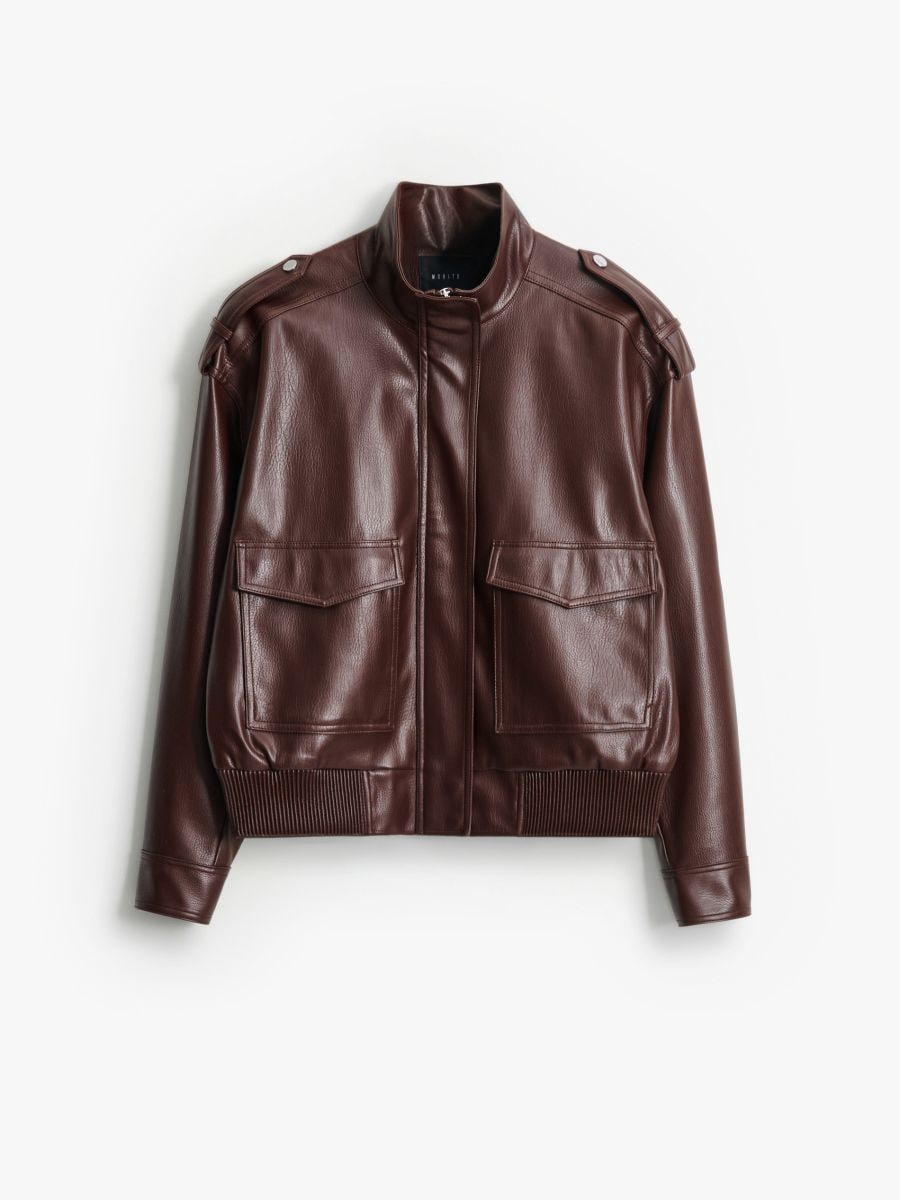 Wiosenna brązowa kurtka