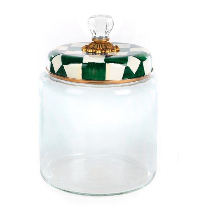 Emerald Check Large Kitchen Canister