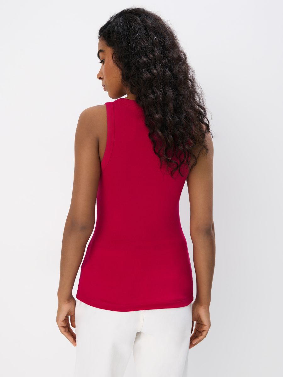 Biały dopasowany top