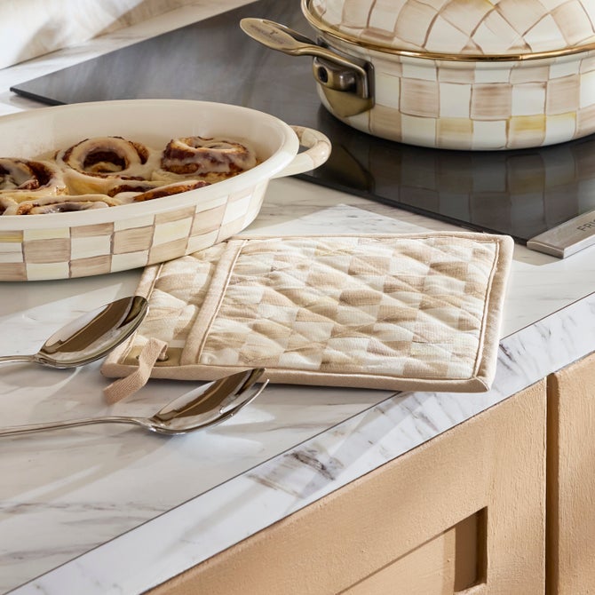Mocha Check Potholder
