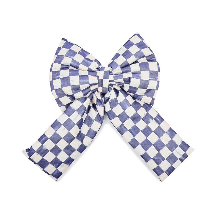 Violet Check Large Bow