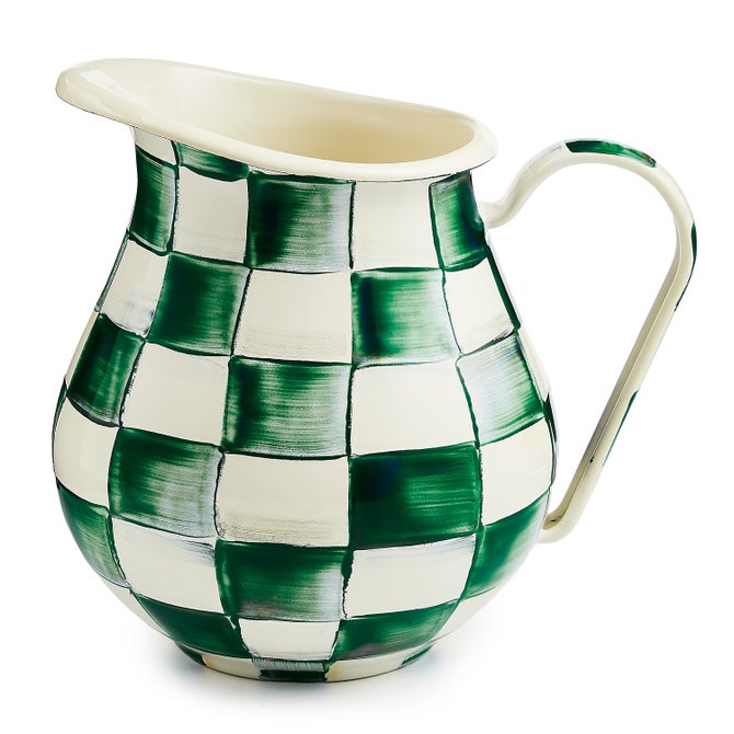 Emerald Check Pitcher