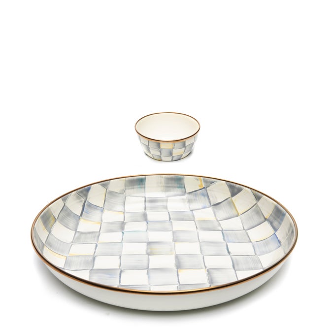 Sterling Check Chip & Dip Set