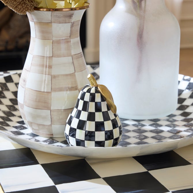 Courtly Check Capiz Decorative Bowl