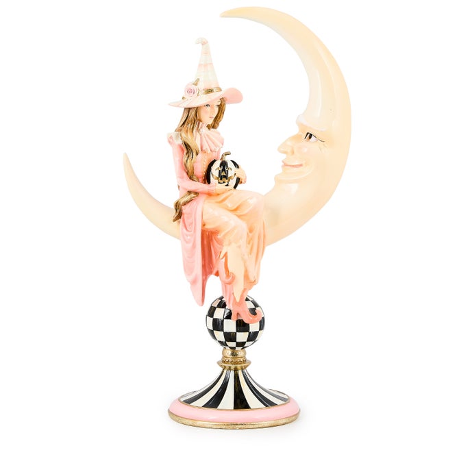 Hocus Pocus Witch on Moon Figurine