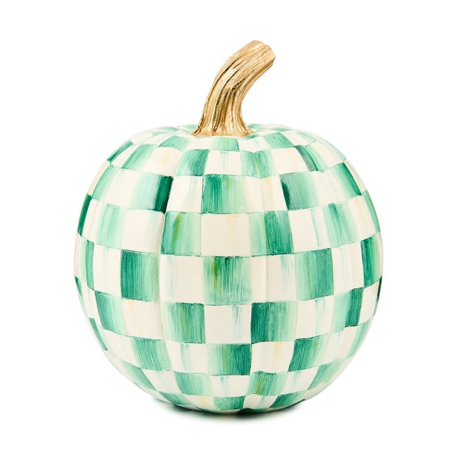 Emerald Check Small Pumpkin
