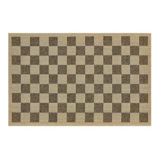 Black Check 3' x 5' Indoor/Outdoor Rug
