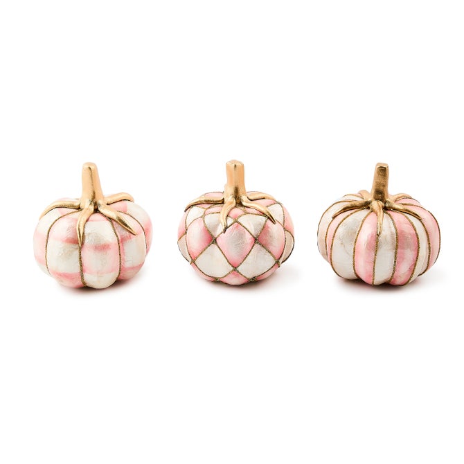 Rosy Capiz Pumpkins, Set of 3