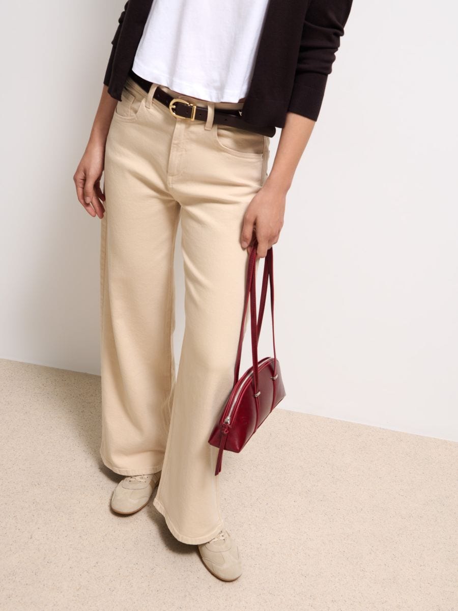 Jeansy wide leg petite