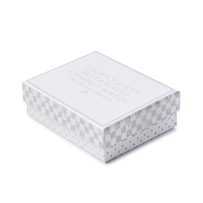 Courtly Check Silver Plated Compact Mirror