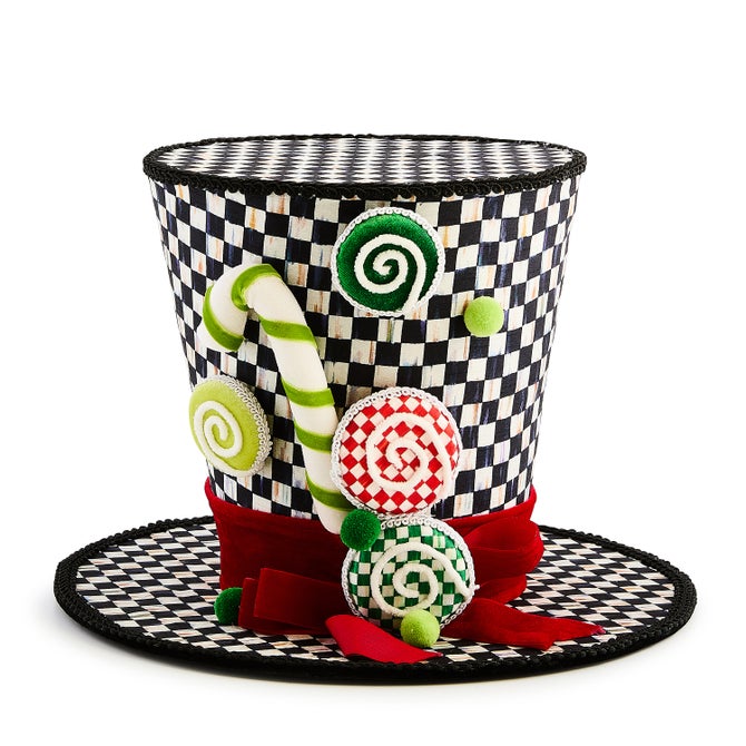 Check It Out Top Hat Fabric Tree Topper