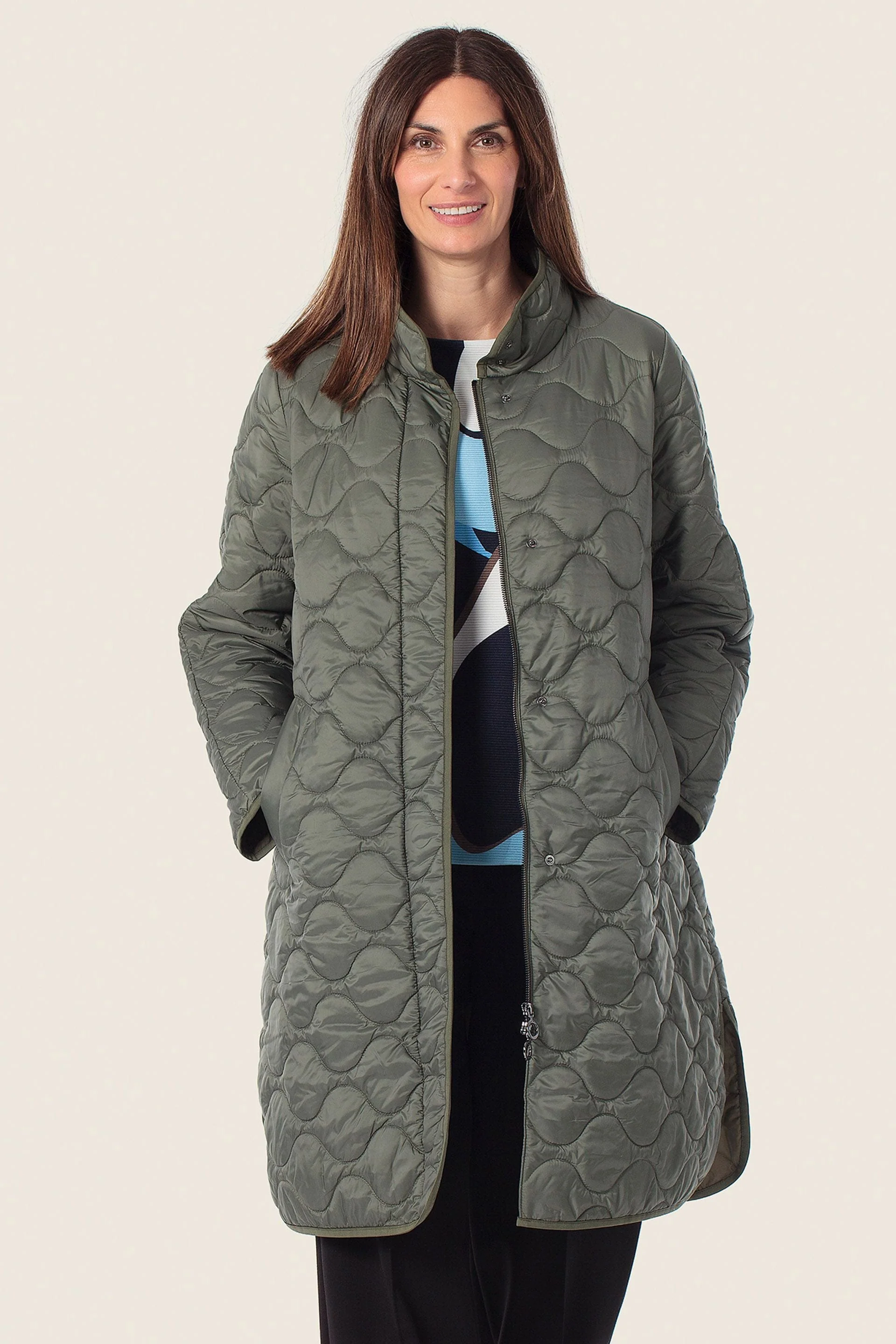Lange Steppjacke