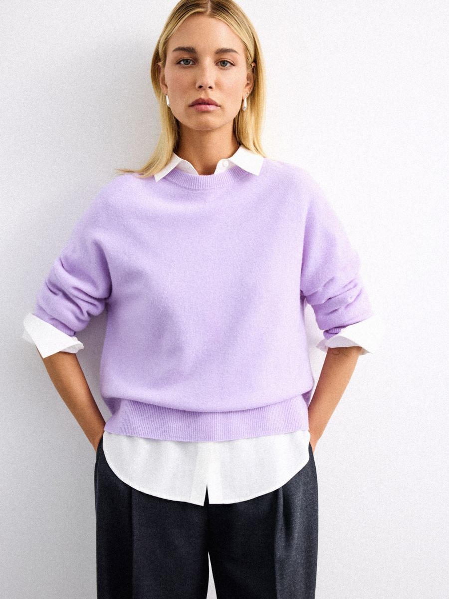 Wełniany zielony sweter