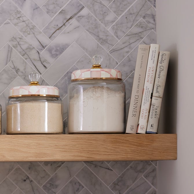 Rosy Check Large Kitchen Canister